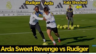 Arda Güler Destroy Rudiger With Insane Dribbling Skills In Training Ahead Girona, Look Xabi Reaction