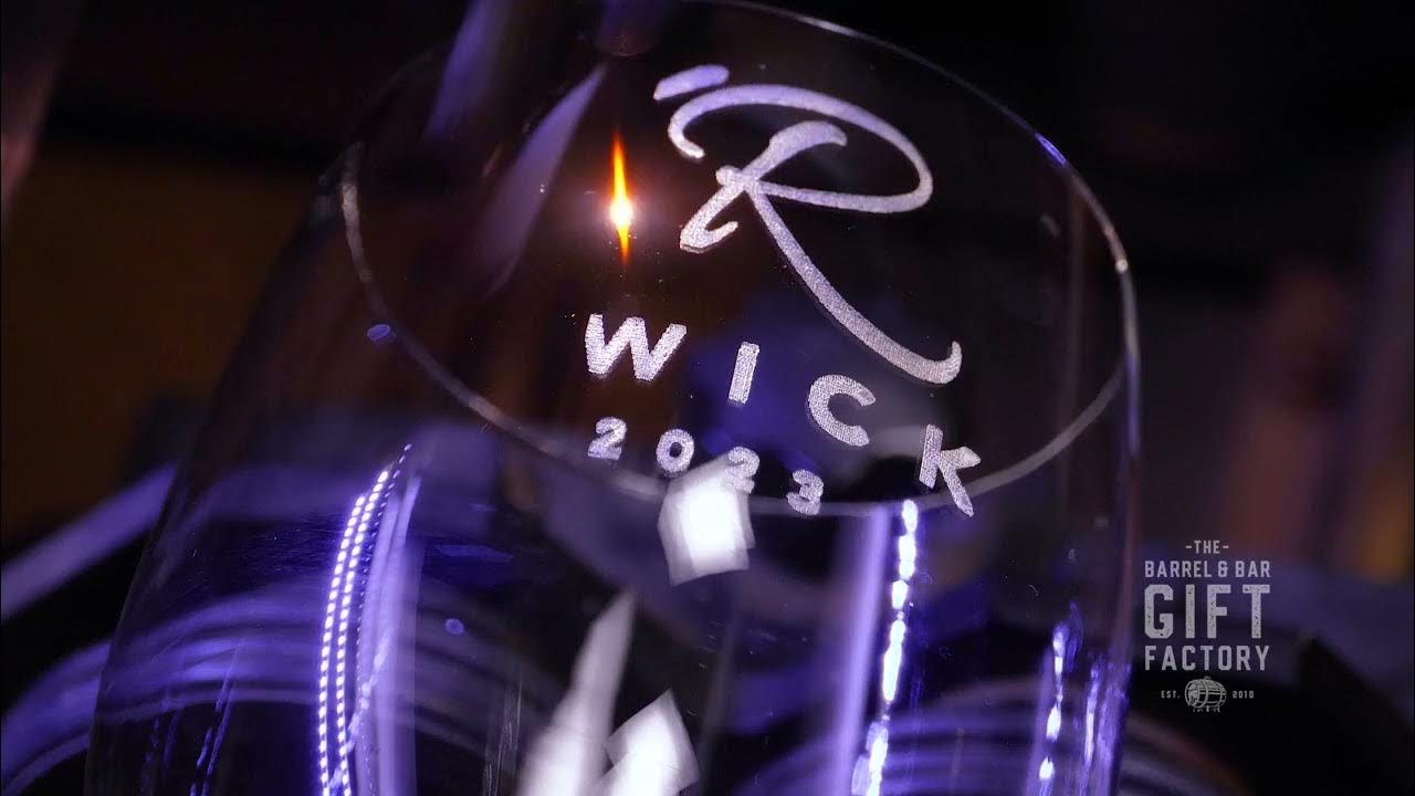 The Wine Glass Engraving Process Customised by The Barrel and Bar Gift