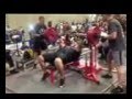 LeROY THE MACHINE WALKER 624 RAW bench press 2014 la fit expo