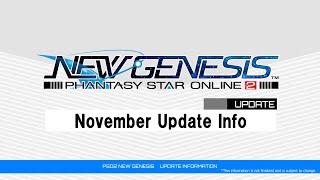 PSO2 NEW GENESIS November Updates Introduction Video