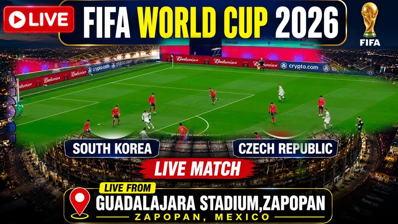 🔴South Korea vs Czechia LIVE: FIFA 2026 World Cup Group Stage Game 2| Football World Cup 2026