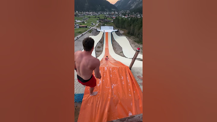 We turned a Ski Jump ramp into a Huge Slip’N’Slide