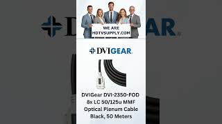 DVIGear DVI-2350-FOD 8x LC 50/125u MMF Optical Plenum Cable Black, 50 Meters