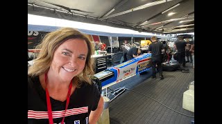 Live cam Chicago Friday NHRA Clays Millican’s Top Fuel Pit after 1st run with Leigh Millican Hubbard