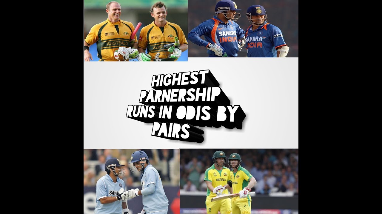 Top 10 Highest Partnership Runs in ODIs by Pairs
