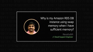 Why is my Amazon RDS DB instance using swap memory when I have sufficient memory?