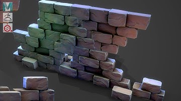 Making a modular stone wall with Zbrush, Maya, and Substance Painter
