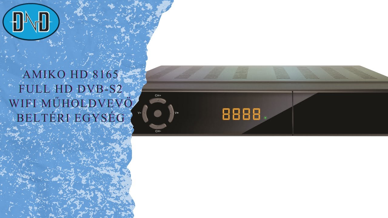 Amiko HD 8165 Full HD DVB-S2 WIFI műholdvevő beltéri egység