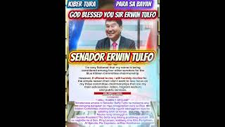 Ikinatutuwa umano ni Senador Raffy Tulfo na maisama ang kanyang pangalan sa mga pinagpipilian#news
