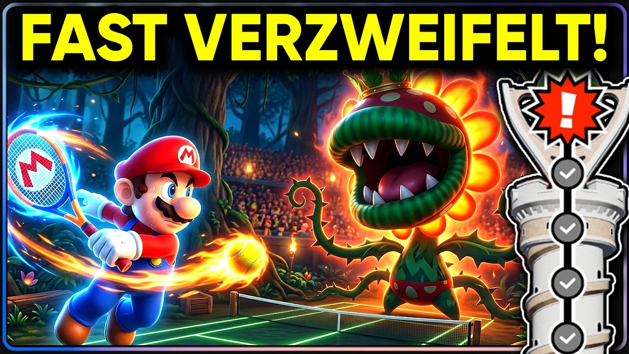 Mutant-Tyranha zerstört mich fast! 😱 Fortgeschrittenenturm + Bumm Bumm Unlock | Mario Tennis Fever