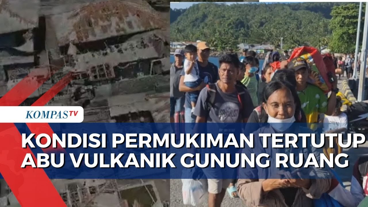 Permukiman Tertutup Abu Vulkanik Gunung Ruang, Sebanyak 3.598 Warga Dievakuasi