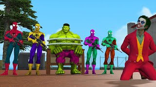 Game 5 Superhero Pro :Superman Spider-Man, Iron Man, Hulk 2008, Joker, Squidgame rescue Hulk 2023