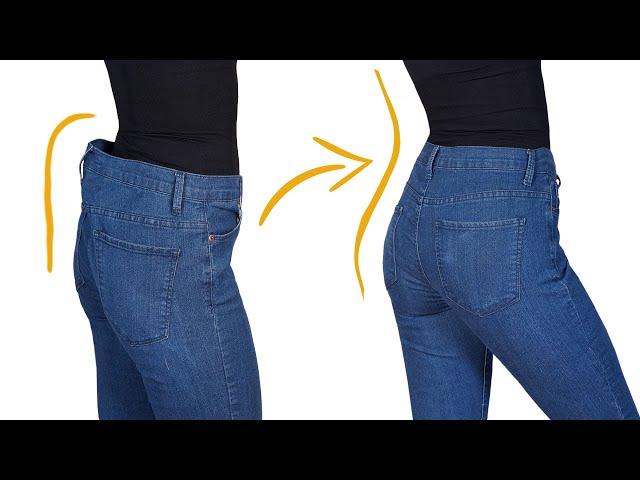 How to downsize your jeans in 20 mins to fit you perfectly! class=