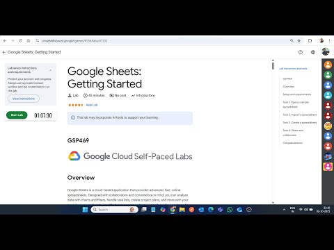 Google Sheets: Getting Started || Lab Solution || Google Cloud Arcade 2025