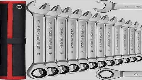 Ratcheting Combination Wrench Set,12 Point Box End and Open End Wrench Set spanner Fit for