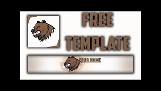 Free Mascot Banner Logo Template Speedart Photoshop 2017 Free Mascot Banners