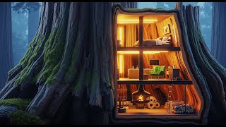 I Built a Secret Luxury Home Inside a Hollow Tree (Invisible)