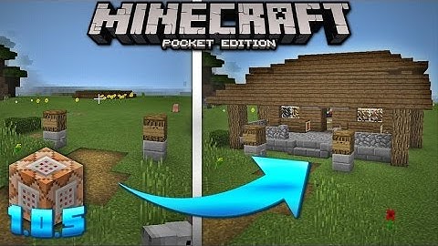 Self building House in MCPE 1.1 - with Command Blocks Creation (Minecraft Pocket Edition 1.1)