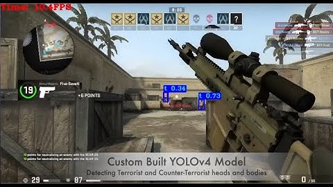 Counter-Strike GO using YOLOv4 aimbot demo