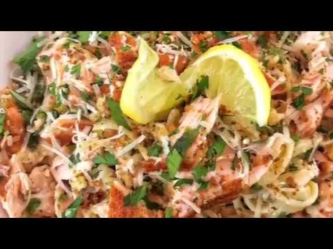 The Best Quick and easy Salmon and Shrimp Pasta