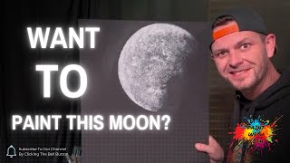 Information Literally EVERY SINGLE STEP - #HowToPaint an Acrylic Moon with Painters Tape & White & Black Gesso News
