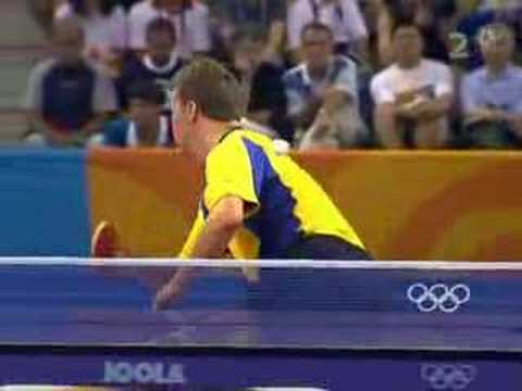 Great table tennis point Waldner