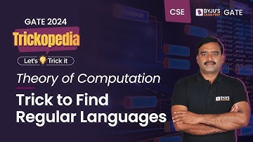 GATE 2024 Computer Science Engineering | Theory of Computation | Trick to Find Regular Languages
