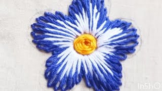 Amazing flower for beginners/  flower with lazy daisy stitch/ Easy flower design for beginners