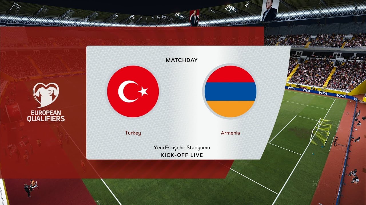 Turkey vs Armenia Yeni Eskişehir Stadyumu European Qualifiers PES 2021