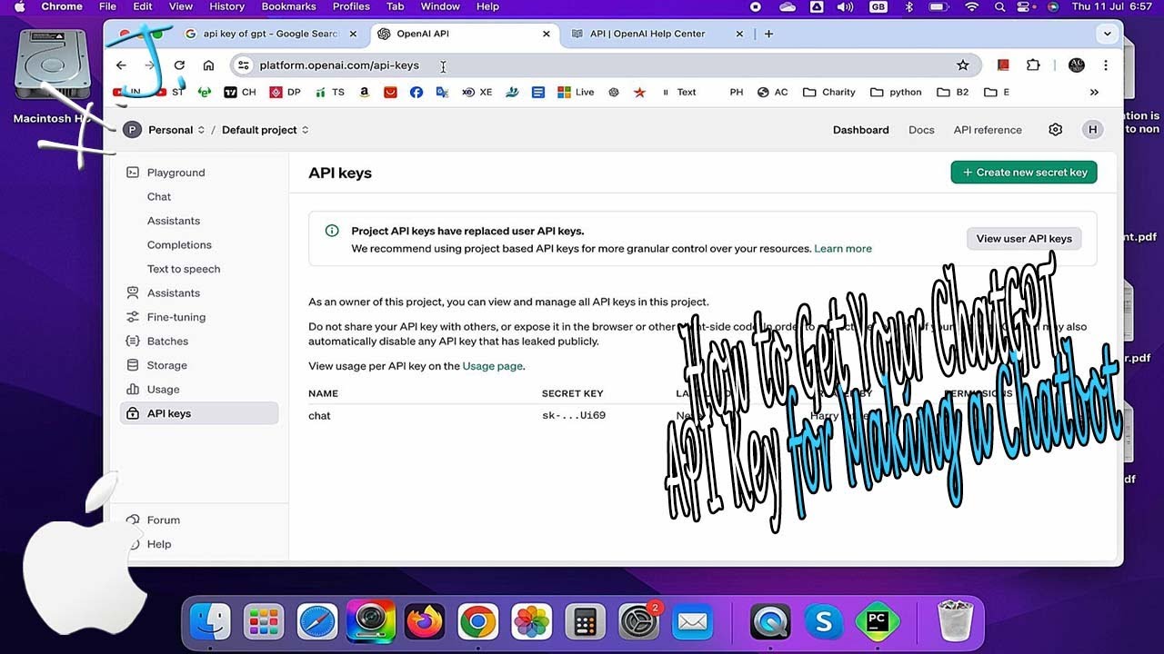 How To Get Your ChatGPT API Key For Making A Chatbot YouTube How to get your chatgpt api key for making a chatbot youtube