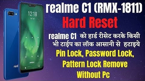 Realme C1 Hard Reset | Realme C1 Pattern Password Unlock Without Pc