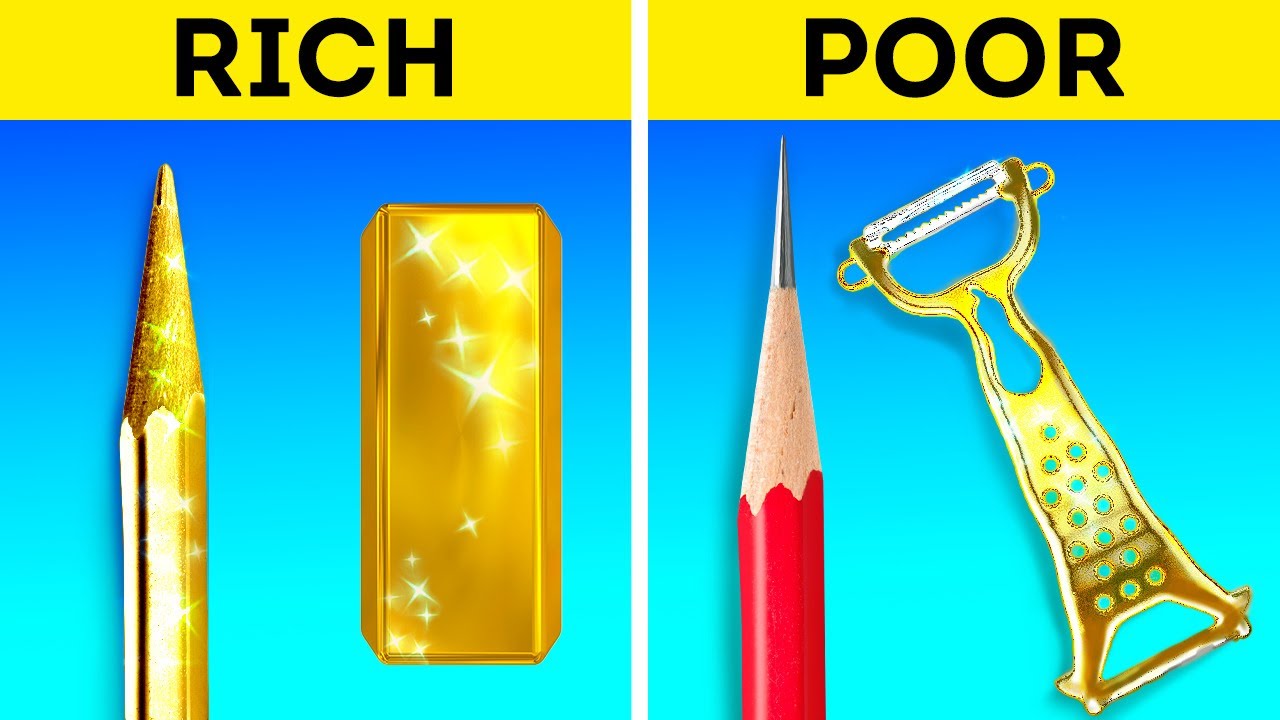 POOR STUDENT VS. RICH STUDENT | Easy School Tricks And Fast Drawing Hacks