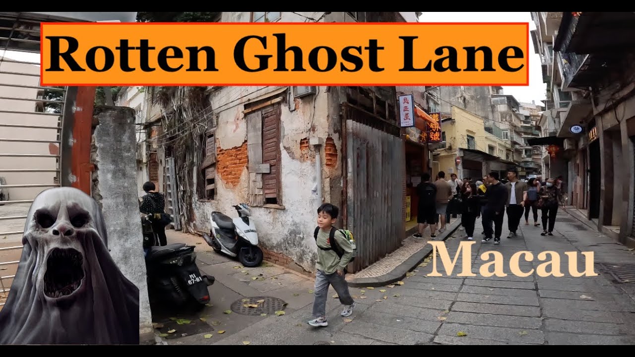 Rotten Ghost Lane [4K] Walking Macau streets Travessa do Armazém Velho