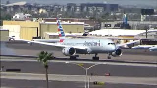 {4K} 40 minutes of Plane Spotting at Phoenix Sky Harbor International Airport — Runway 7R/7L/8 ops
