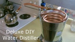 Homemade water distiller! the deluxe "pure water" easy diy. easily
turns dirty water/salt etc... into clean fresh pure water. produces...