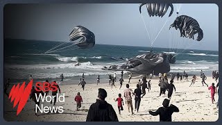 Air drops 'a terrible way' to deliver aid to Gaza | SBS World News