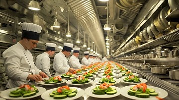 Hoe het grootste cruiseschip ter wereld elke dag 30.000 maaltijden bereidt | Captain Discovery