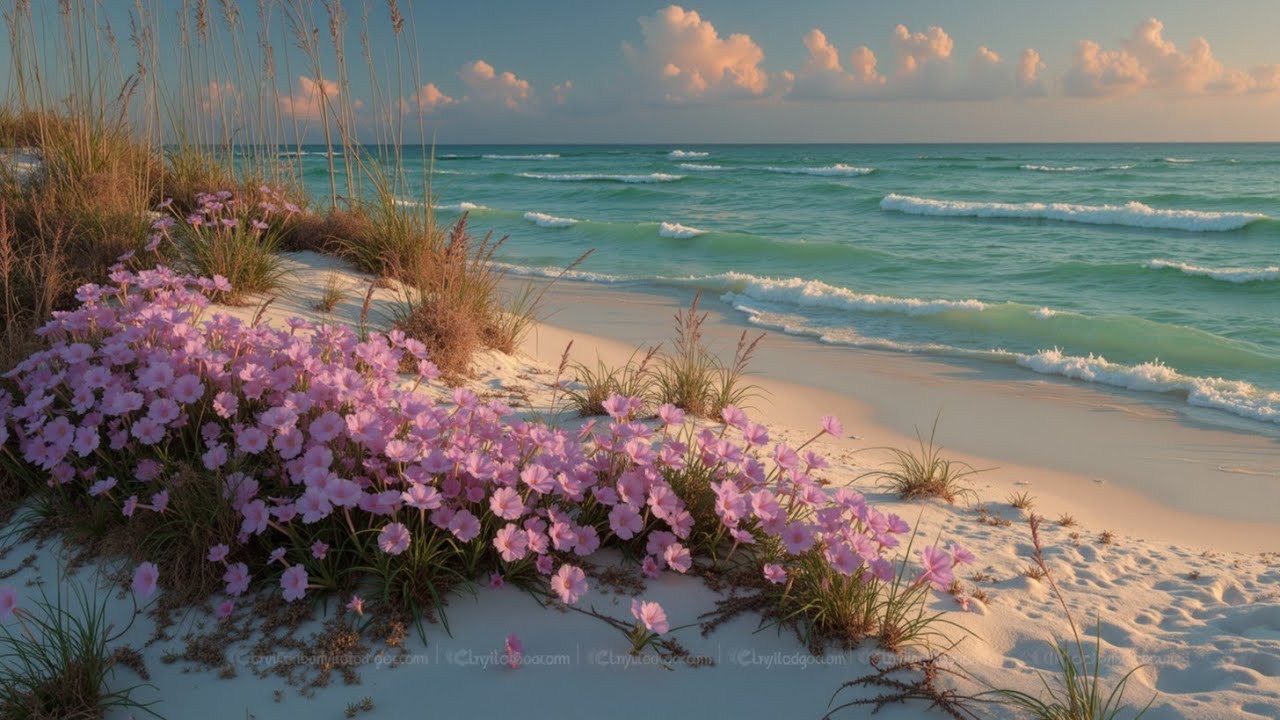 Acoustic Guitar Ocean Waves for Deep Sleep Meditation ~ Peaceful Healing Melody & Calm Pure Soul