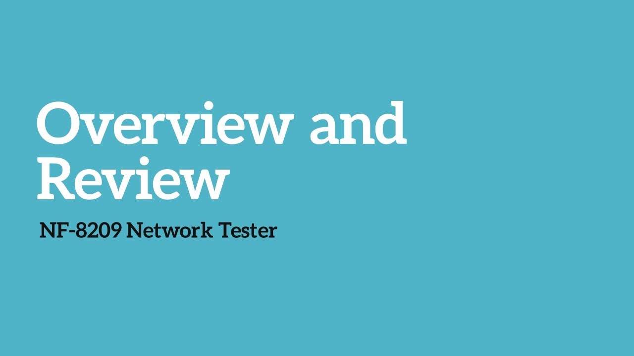 KOLSOL NF8209 Network Tester Overview and Review YouTube