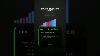 Binary insertion sort algorithm in #dsa #coding #binarysearchtree #insertionsort
