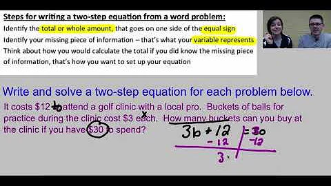 Writing Equations from Word Problems Lesson video