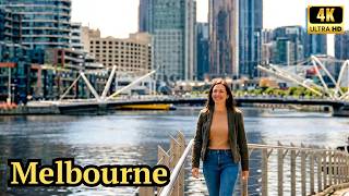 Melbourne City One Hour Walk In 4K