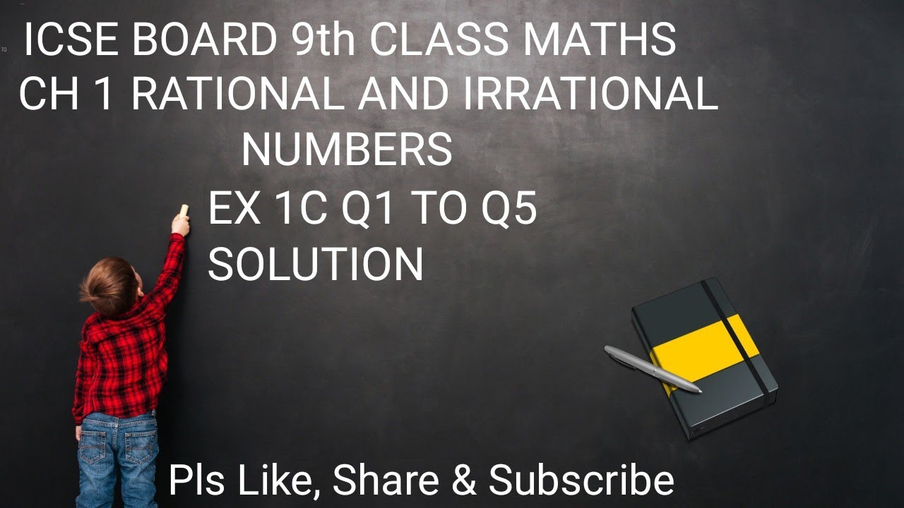Icse 9th maths ch 1 ex 1c q1 to q5 solution maths study class youtube