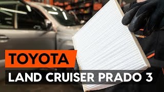 Replacing Air conditioning filter on TOYOTA LAND CRUISER: workshop manual