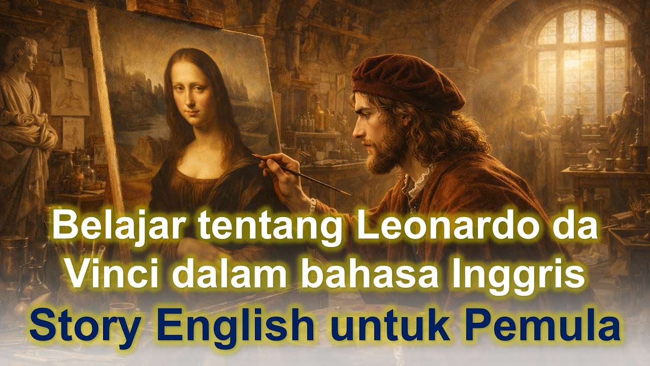 Belajar tentang Leonardo da Vinci dalam bahasa Inggris | Belajar Bahasa Inggris dengan Cerita Dunia📖