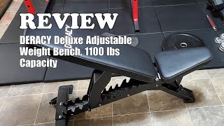 Review DERACY Deluxe Adjustable Weight Bench 2024 screenshot 3