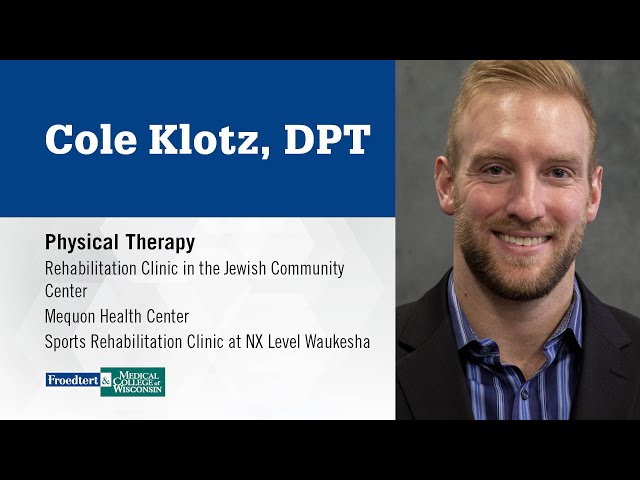 Watch Cole Klotz, physical therapist on YouTube.