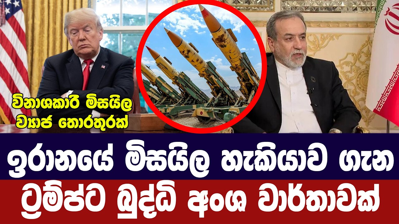 ඉරානයේ මිසයිල ගැන ට්‍රම්ප්ට බුද්ධි අංශ වාර්තාවක්