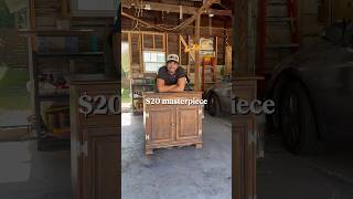 Flipping an old cabinet into a BEAUTIFUL fireplace nook 🔥🛠️ #renovationfind #furnitureflip #diy