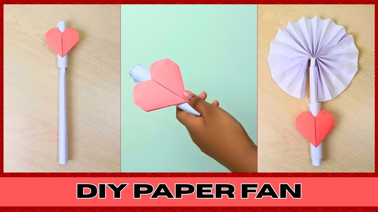 DIY Paper FAN ✨ Beautiful Fairy Magic Wand | Pull Down Turns Into a Magical Fan